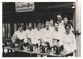 MCC widows' sewing project graduation on April 11, 1962; in the front row are the graduates and i...