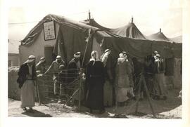 The old MCC distribution tent at the Ein es Sultan refugee camp