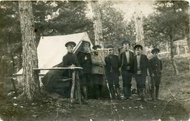 Seven men in the Alternative Forestry Service near Yalta.