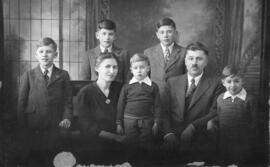 Husband and Wife with Five Sons