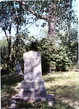 Pioneer Cemetery tombstone: Mrs. ? Toews