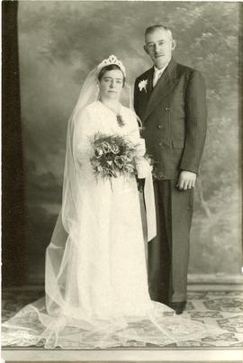 Isaak Goertzen & Tina Dyck's wedding April 18, 1947