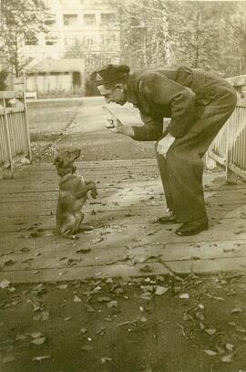 Herman Rempel with small dog