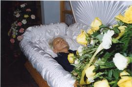 Mary in her coffin, 1998