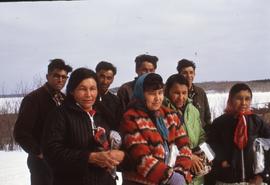 Indigenous group outside, winter