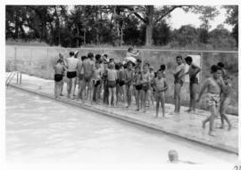 At the swimming pool at Camp Assiniboia