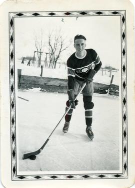 Diedrich Dueck in hockey gear