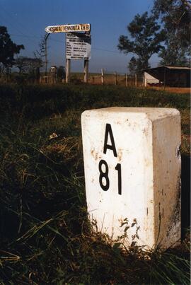Milestone Km 81 on Paraguayan Highway