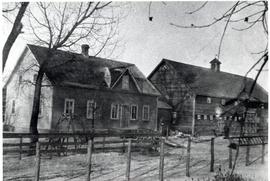 Residence and farm yard of Peter J.Peters in Reinland