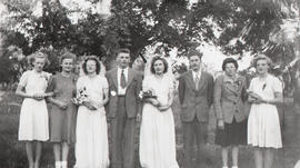 Young people at a wedding
