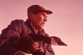Jeremiah Ross holding a goose