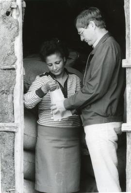 Ken Litwiller with Ethiopian worker