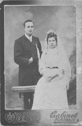 Margaretha Loewen (Bergen) and Heinrich Peter Loewen wedding portrait