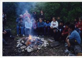 Campfire at Native Camp, Matheson Island