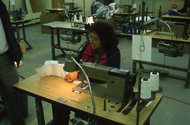 Woman sewing, Siksika
