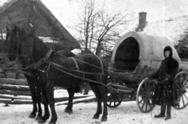 Heinrich Franz with a covered carriage