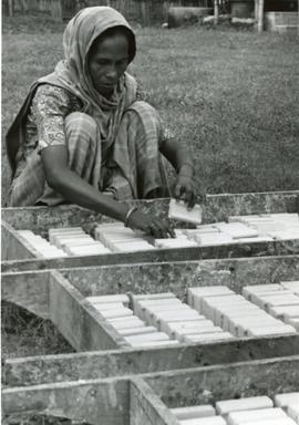 An employee of a soap maker