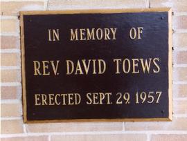David Toews monument