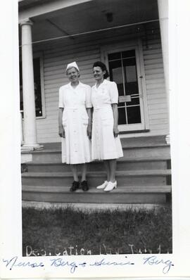 Nurse Berg and Susie Berg, Dedication Day