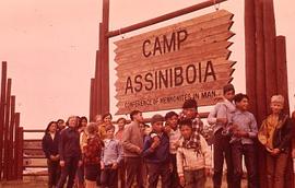 Children at Camp Assiniboia sign