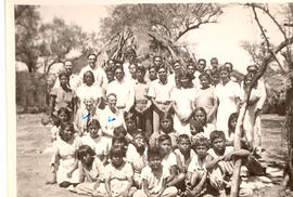 C.N. and Helen Hiebert and other missionaries with Chulupi and Lengua Indians