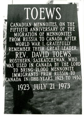 Mennonite Migration Monument